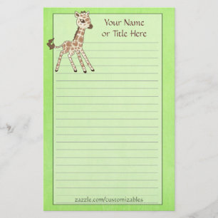 Papeterie de girafe de bébé