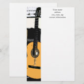 Papeterie de guitare de bleus (Devant / Derrière)