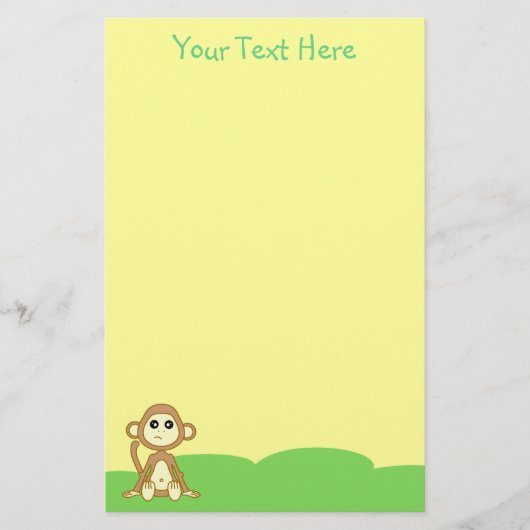 Papeterie de jaune de singe de bébé (Devant)