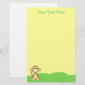 Papeterie de jaune de singe de bébé (Devant / Derrière)