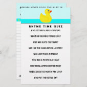 Papeterie de jeu baby shower (Devant / Derrière)