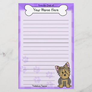 Papeterie de Kawaii Yorkshire Terrier