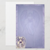 Papeterie de la belle ange bleu pervenche (Devant / Derrière)