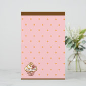 Papeterie de la boulangerie de cupcake rose marron (Debout devant)