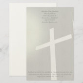 Papeterie de la Croix Chrétienne sur fond gris (Devant / Derrière)