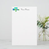 Papeterie De la cuisine de Retro Blues Custom Stationery (Debout devant)