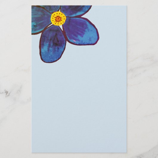 Papeterie de la Fleur Bleue en Fleur de Printemps (Devant)
