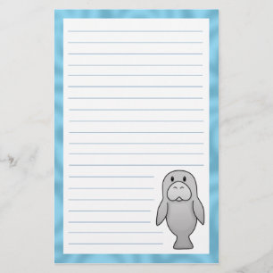 Papeterie de lamantin de Kawaii