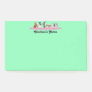 Papeterie de lapin personnalisée mignonne Post-it
