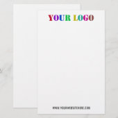 Papeterie de l'entreprise avec logo et texte perso (Devant / Derrière)
