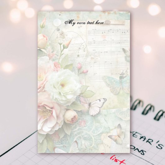 Papeterie de lettres florales de printemps