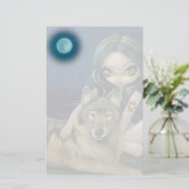 Papeterie "de lune de loup" (Debout devant)