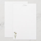 Papeterie de marguerite - personnalisée (Devant / Derrière)