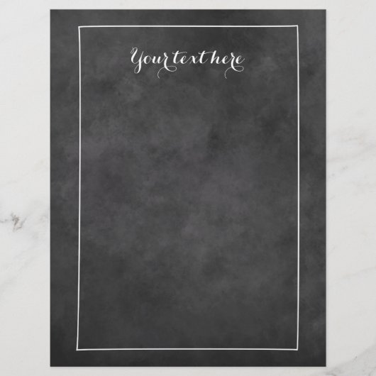 Papeterie de mariage à tableau noir avec bordure (Devant)