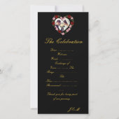 Papeterie de mariage - Programme de mariage noir (Devant)