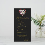 Papeterie de mariage - Programme de mariage noir (Debout devant)
