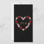 Papeterie de mariage - Programme de mariage noir (Dos)