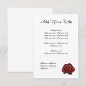 Papeterie de mariage simple rose rouge Invitation (Devant / Derrière)