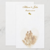 Papeterie de mariage vintage (Devant / Derrière)