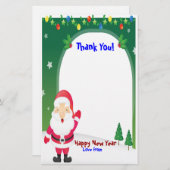 PAPETERIE DE MERCI DE NOËL DE PÈRE NOËL (Devant / Derrière)