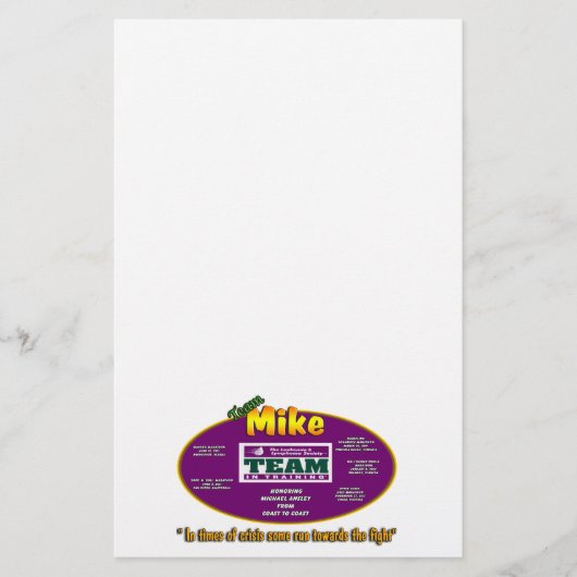 Papeterie de Mike d'équipe (Devant)