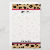 Papeterie de mode d'empreinte de léopard (Devant / Derrière)