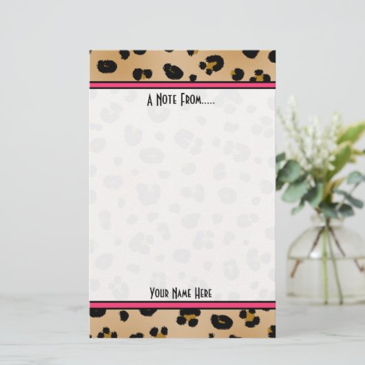 Papeterie de mode d'empreinte de léopard (Debout devant)