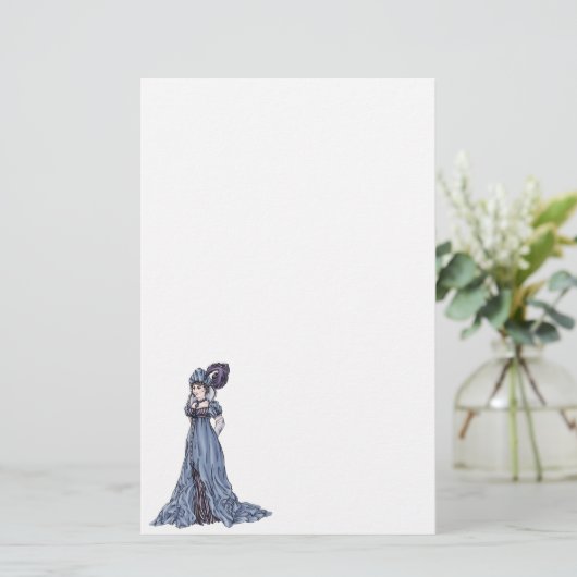 Papeterie de mode Régence - Dame #3 (Debout devant)