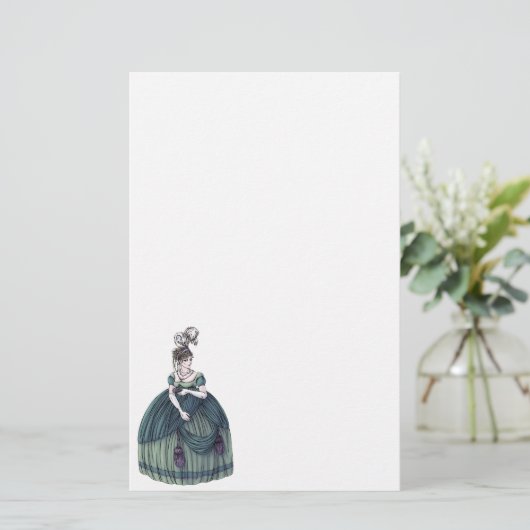 Papeterie de mode Régence - Dame #4 (Debout devant)