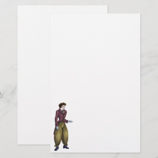 Papeterie de mode Régence - Gentleman #6 (Devant / Derrière)