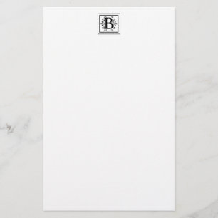 Papeterie de monogramme de la lettre B