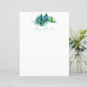 Papeterie de Noël arbres à l'aquarelle (Debout devant)