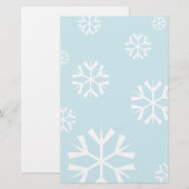 Papeterie de Noël avec flocons de neige blancs (Devant / Derrière)
