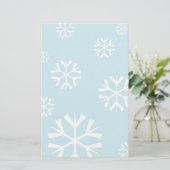 Papeterie de Noël avec flocons de neige blancs (Debout devant)