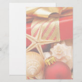 Papeterie de Noël de coquillage (Devant / Derrière)