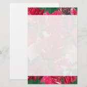 Papeterie de Noël de poinsettia (Devant / Derrière)