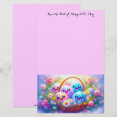 Papeterie de panier de Pâques (Devant / Derrière)