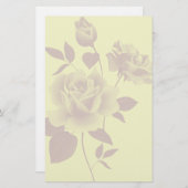 Papeterie de papier de roses de filigrane (Devant / Derrière)