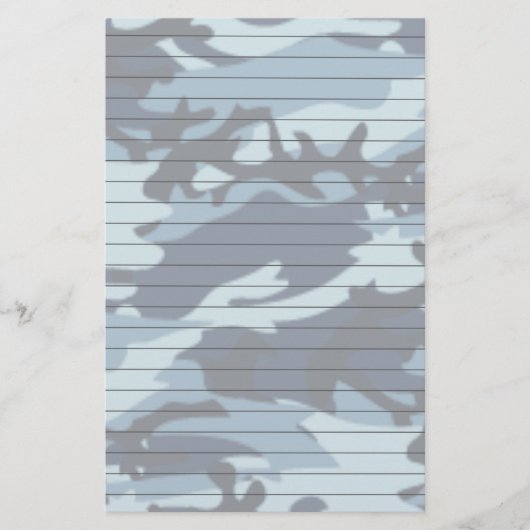 Papeterie De papier rayé avec Camo bleu (Devant)
