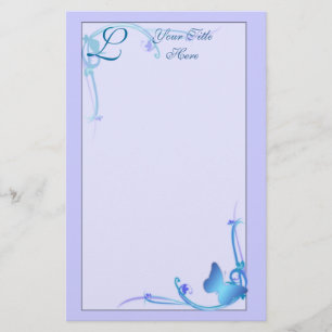 Papeterie de papillon de monogramme