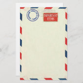 papeterie de par avion (Devant / Derrière)