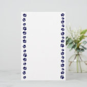 Papeterie de Pawprint de bleu marine (Debout devant)