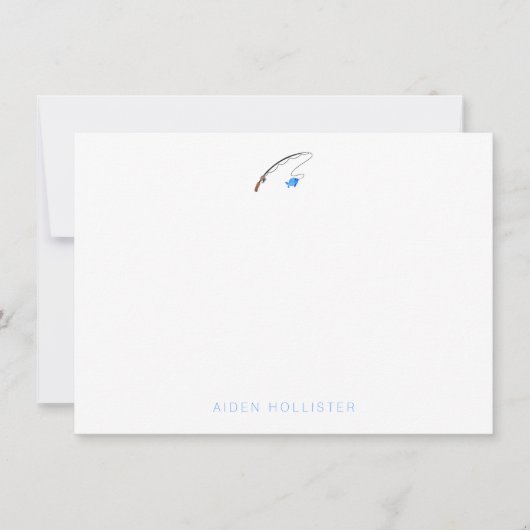 Papeterie de pêche - Cartes de notes de poisson pe (Devant)