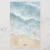 Papeterie de plage à l'aquarelle  (Dos)