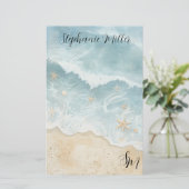 Papeterie de plage à l'aquarelle  (Debout devant)