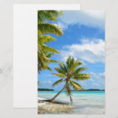 Papeterie de plage de palmier (Devant / Derrière)