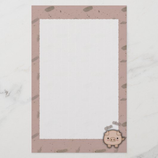 Papeterie De porc arrière - plan rose mignon de rose (Devant)