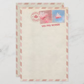 Papeterie de poterie de porc volante (Devant / Derrière)