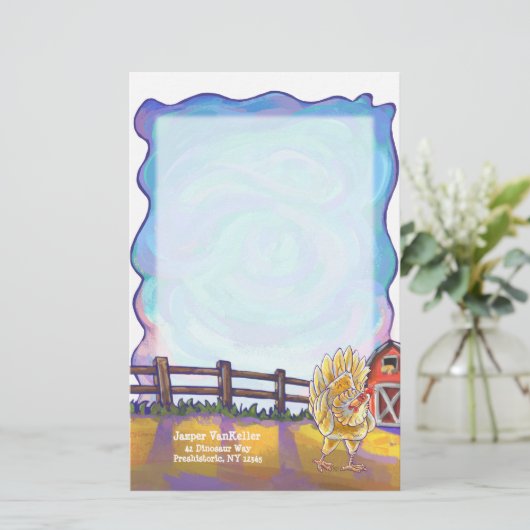 Papeterie de poulet (Debout devant)