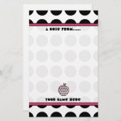 Papeterie de professeur - point de polka Apple (Devant / Derrière)